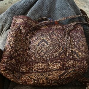 Vera Bradley Brown Paisley 3 pieces: tote, duffel, and wet bag.